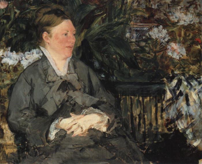 Edouard Manet Mme edouard Manet dans la Serre Norge oil painting art